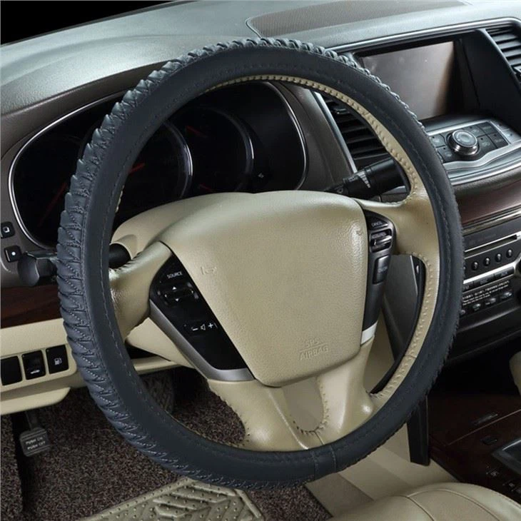 leather Car Steering Wheel Cover